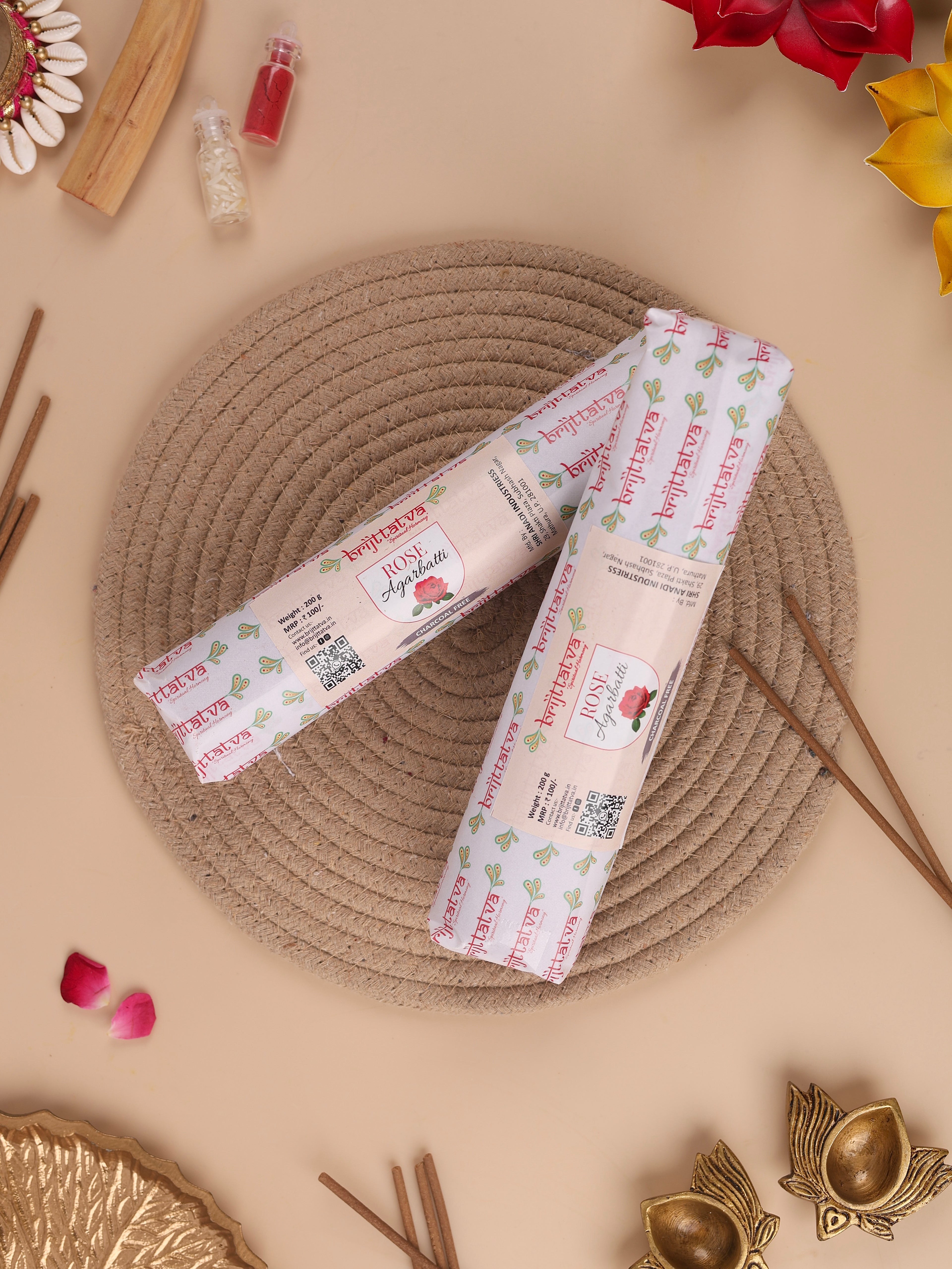 Charcoal Free Rose Incense Sticks