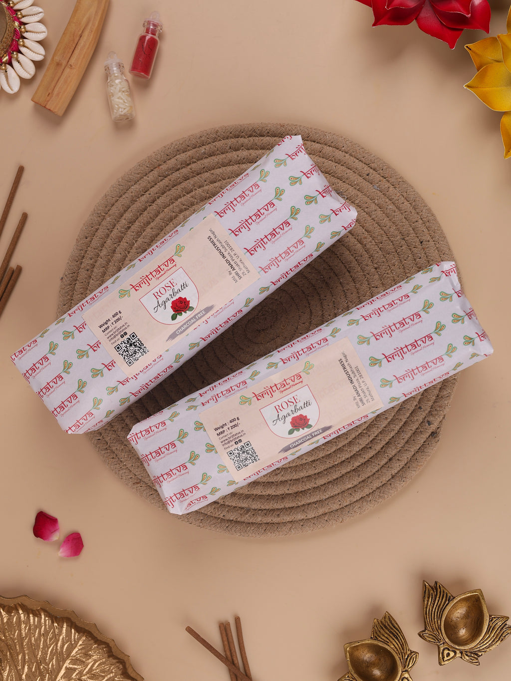 Charcoal Free Rose Incense Sticks