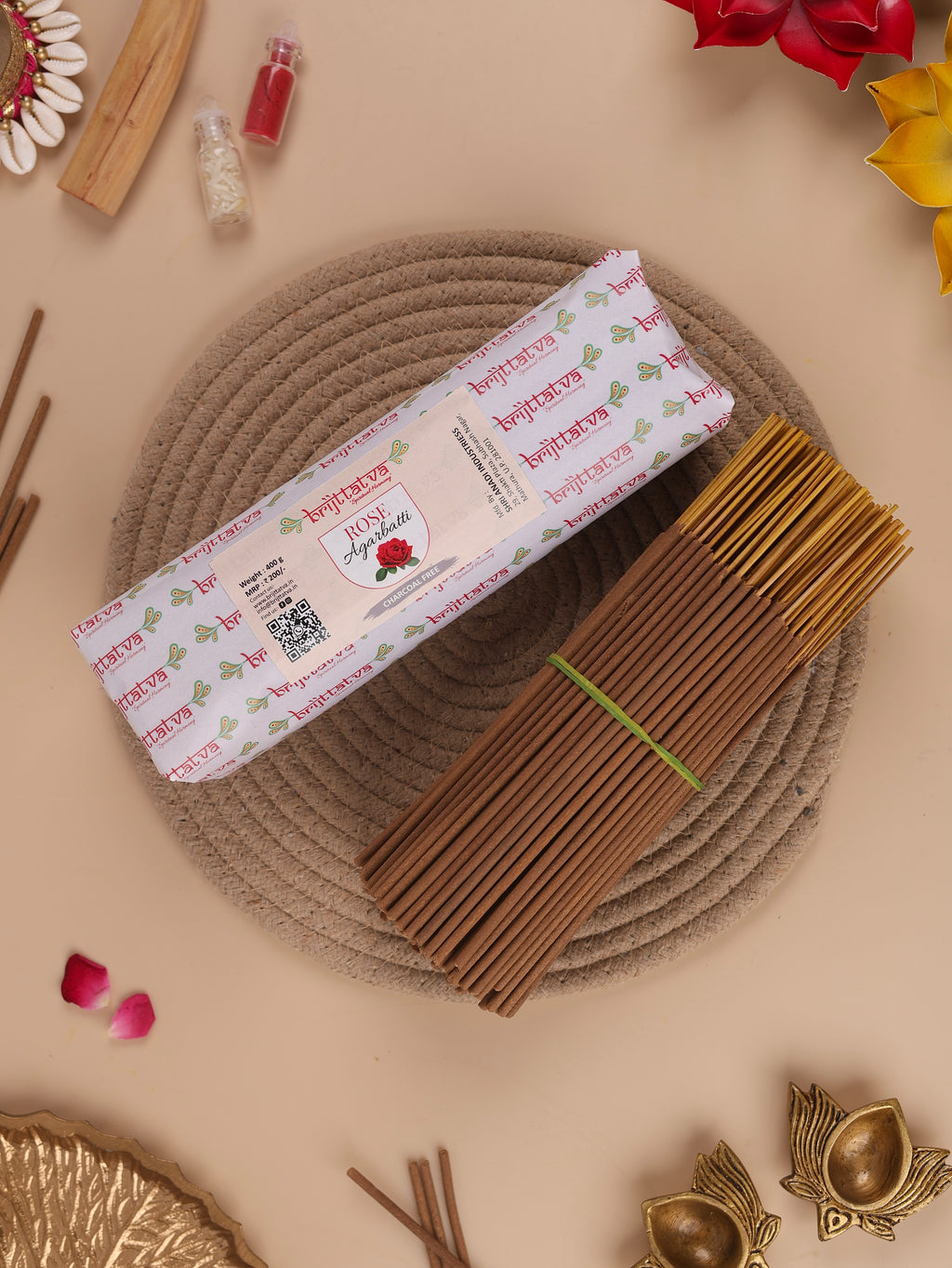 Charcoal Free Rose Incense Sticks