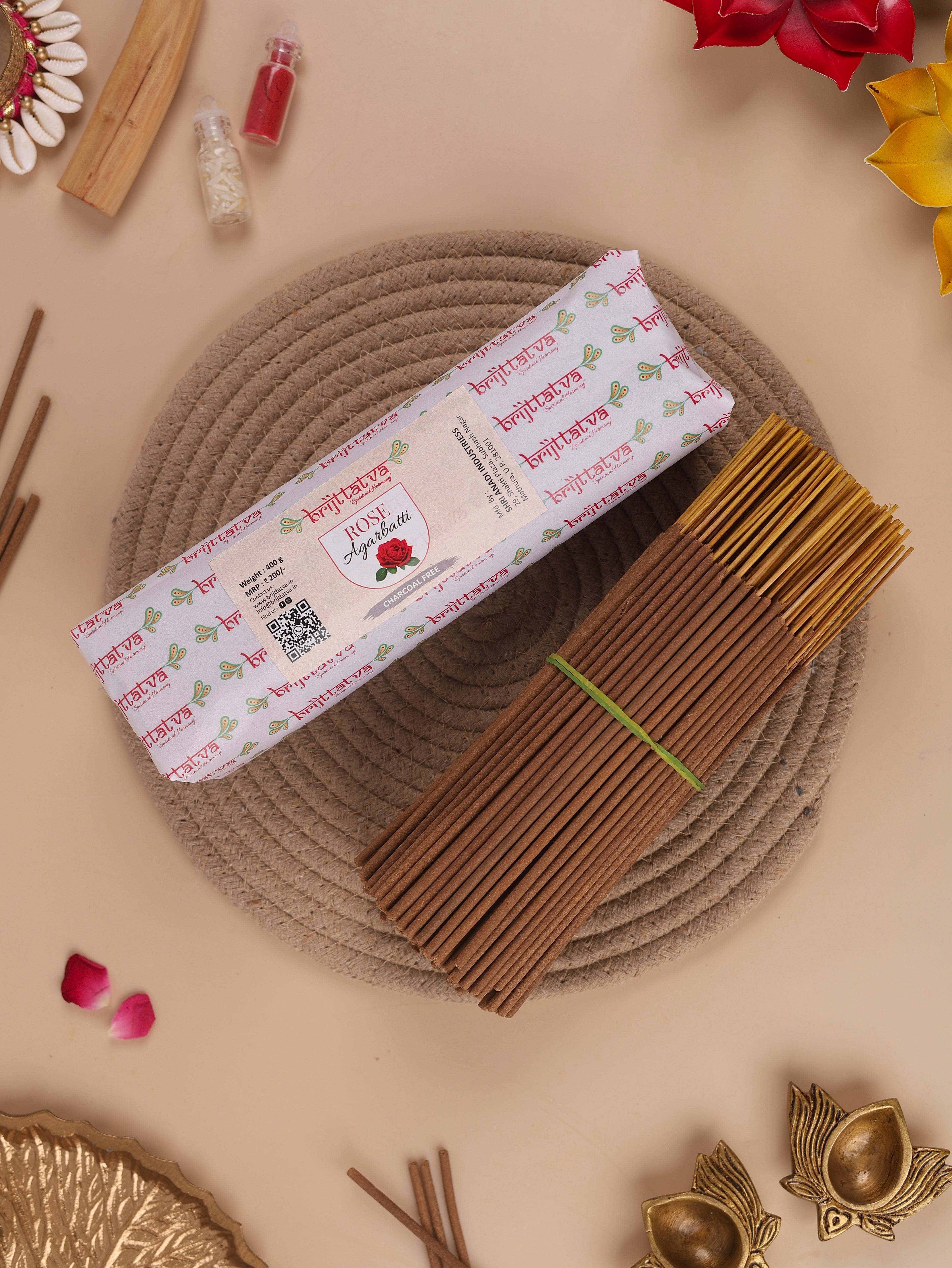 Charcoal Free Rose Incense Sticks