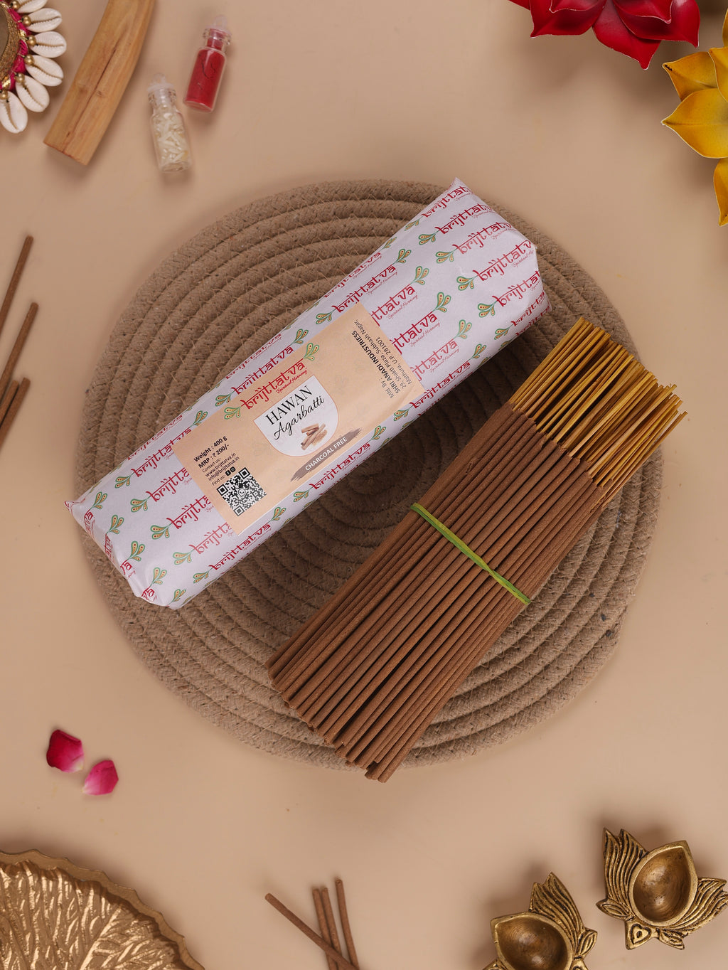 Charcoal Free Chandan Incense Sticks-400g